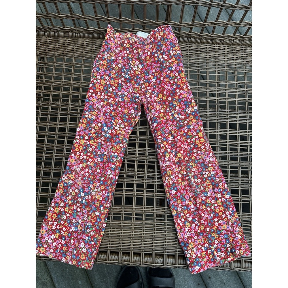 Vintage Sears red floral Pants 70s Size 6X